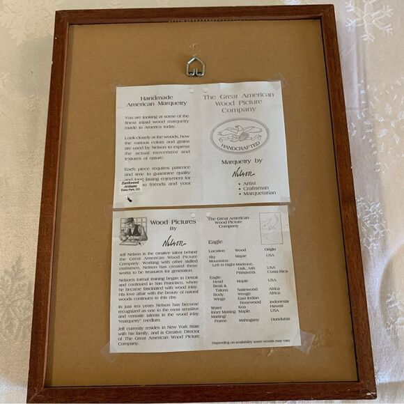 Lighthouse Hudson River Inlay Wood Marquetry by Nelson 10”x13” Gorgeous - Picture 5 of 7